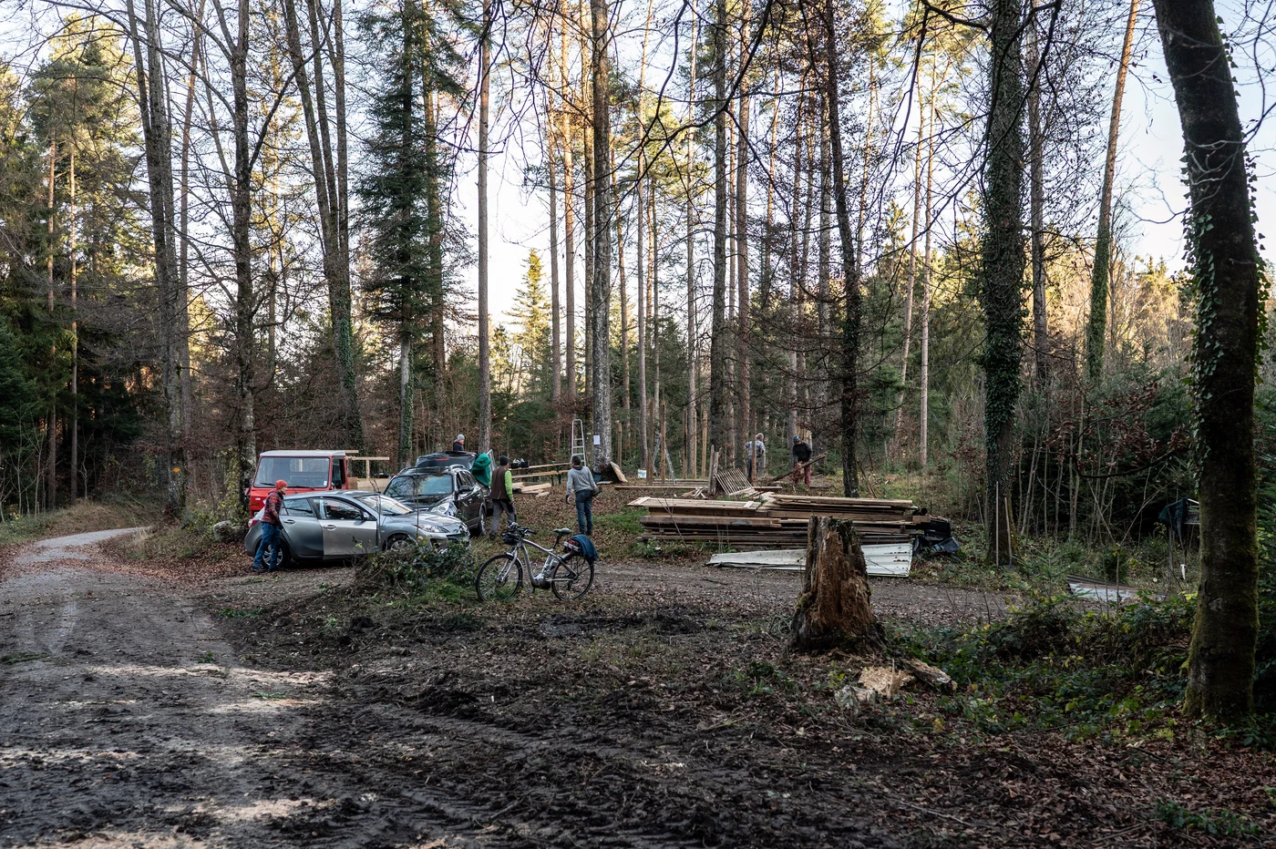 Aufbau Chlaushütte